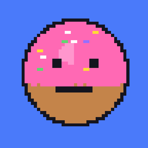 GlazeCoin pixel art donut mascot